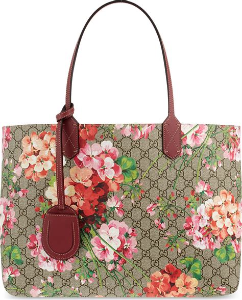 gucci flower print bags|gucci floral tote bag.